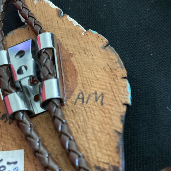 Hand carved and painted Ellis Johnson Wood Bolo tie-Rare!! - Picture 7 of 7